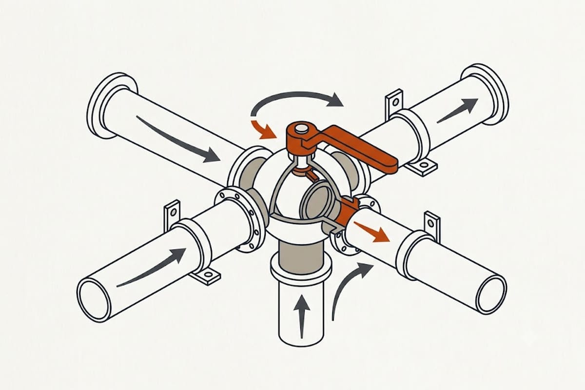 An expansion tank on the supply